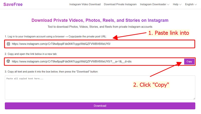Create and open a new link