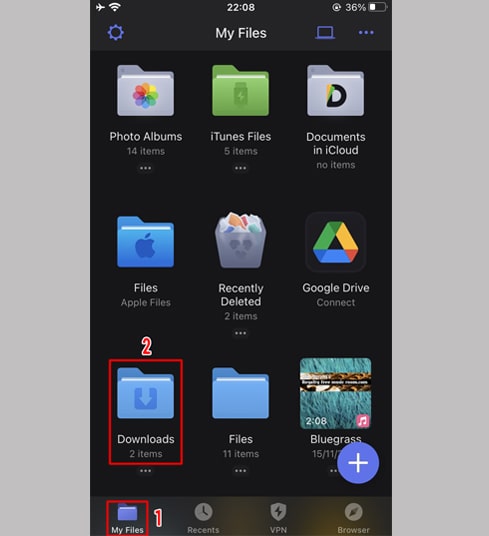 Move the downloaded video to the 