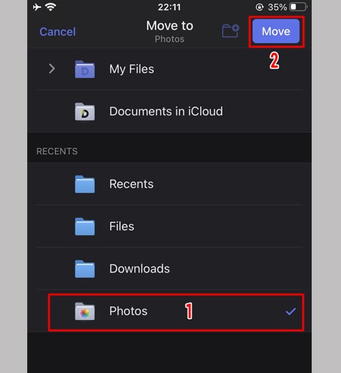 Select the photo library folder.